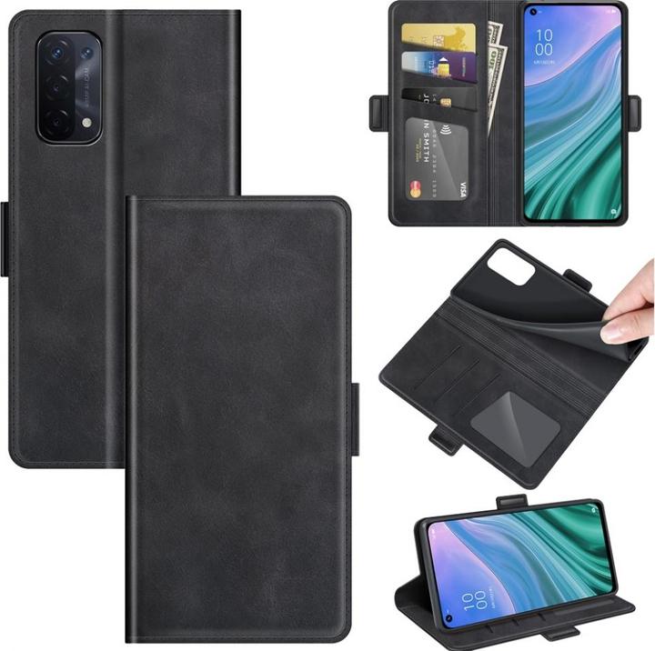 Productafbeelding Screenguard Oppo A74 5G CardLounge Lederen Hoesje (Oppo A74 5G)