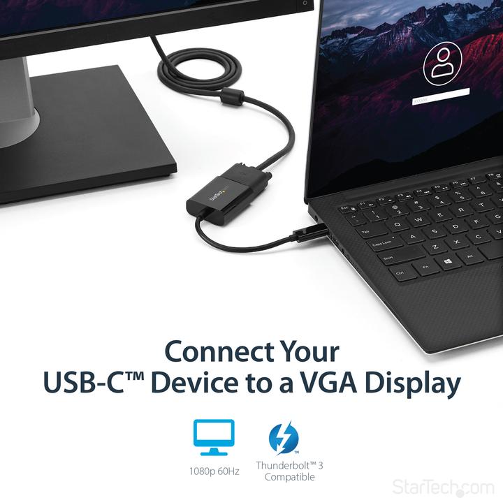 Actual product image StarTech USB-C To VGA Adapter (VGA, 18 cm)