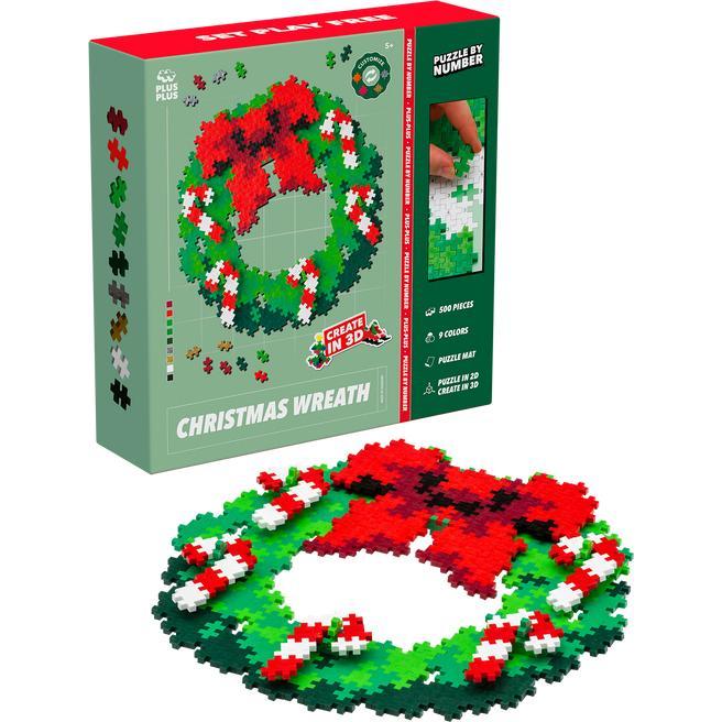 Plus-Plus Puzzle by Number - Christmas wreath