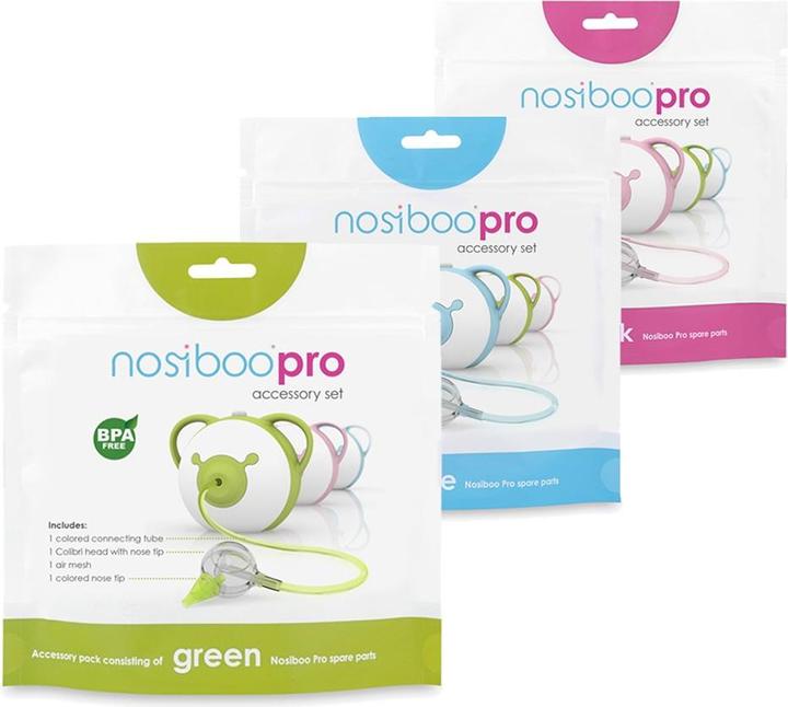 Actual product image Nosiboo Pro Accessory Set for electric nasal aspirator blue