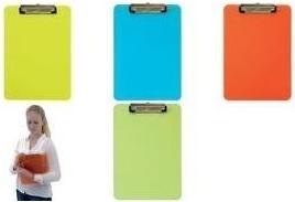 Immagine prodotto Maul Appunti al neon, DIN A4, plastica blu trasparente, piatto, terminale a clip nichelato (22,6 x 31,8 cm)