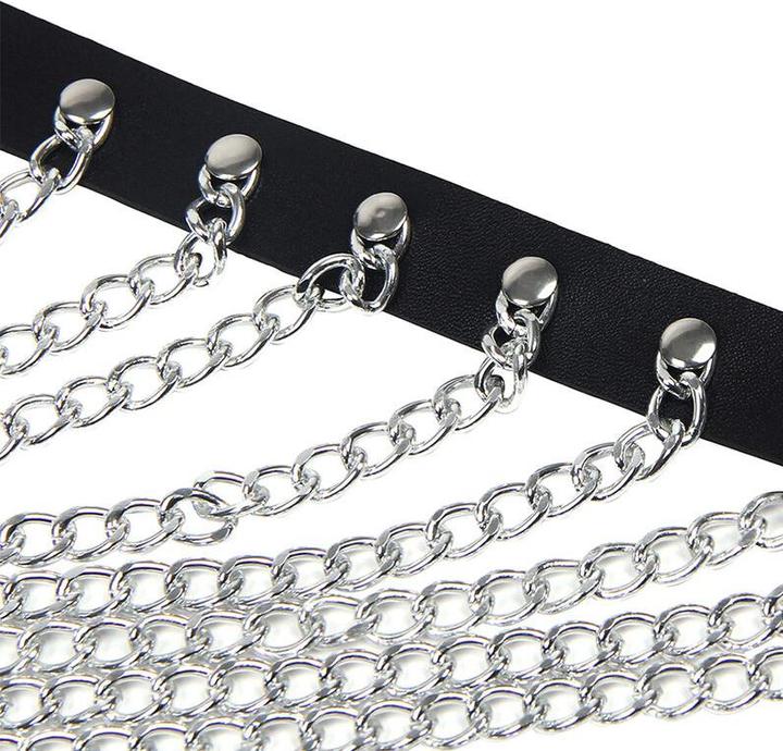 Actual product image Subblime Chest Harness With Large Ring Chains One Size