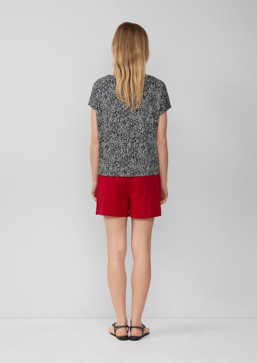 Produktbild S.Oliver T-Shirt Fliessendes T-Shirt aus Viskosemix mit All-over-Muster (48)