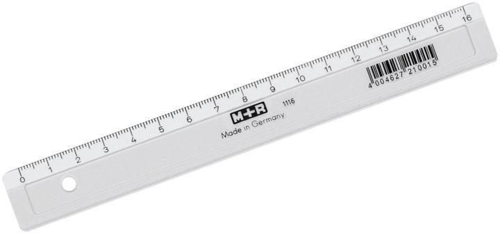 Actual product image M+r School Ruler (16 cm, Plastic)