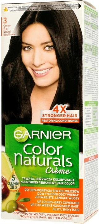 Actual product image Garnier Colour Naturals Hair Dye 3 Dark Brown (3 Dark Brown)