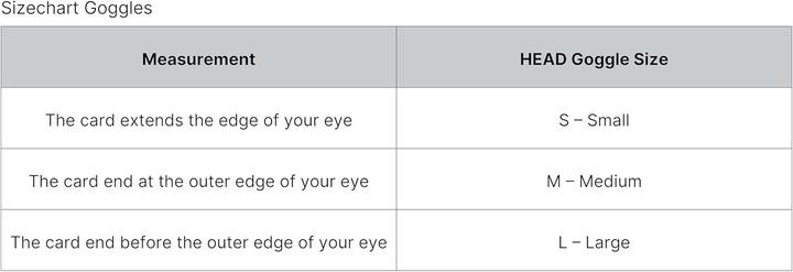 Valeurs nutritives et ingrédients Head HORIZON 2.0 5K + SPARE LENS