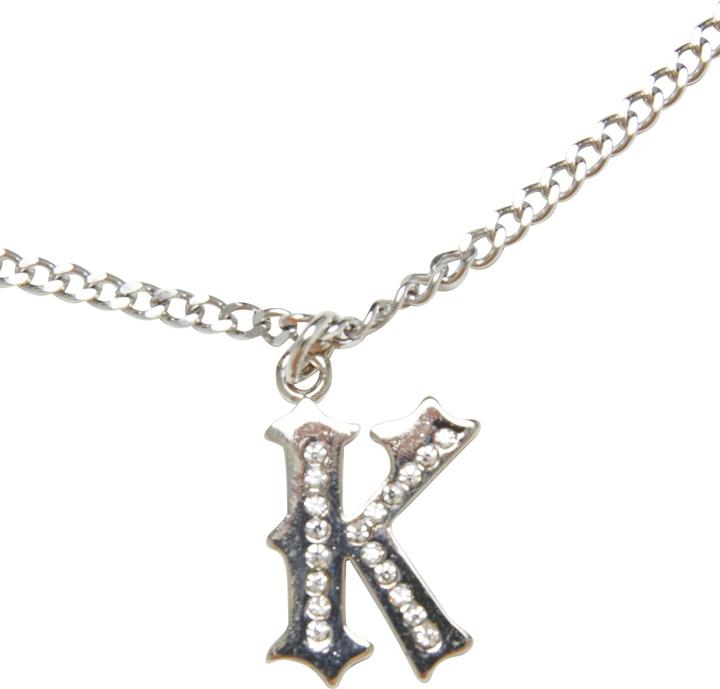 Actual product image Karl Kani KK Rhinestone Pendant Cuban Link Chain - 186091 (100% steel)