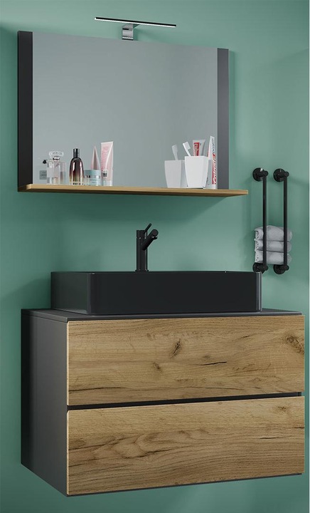 Produktbild VCM 3-tlg Waschtisch Badmöbel Lendas 80 cm M