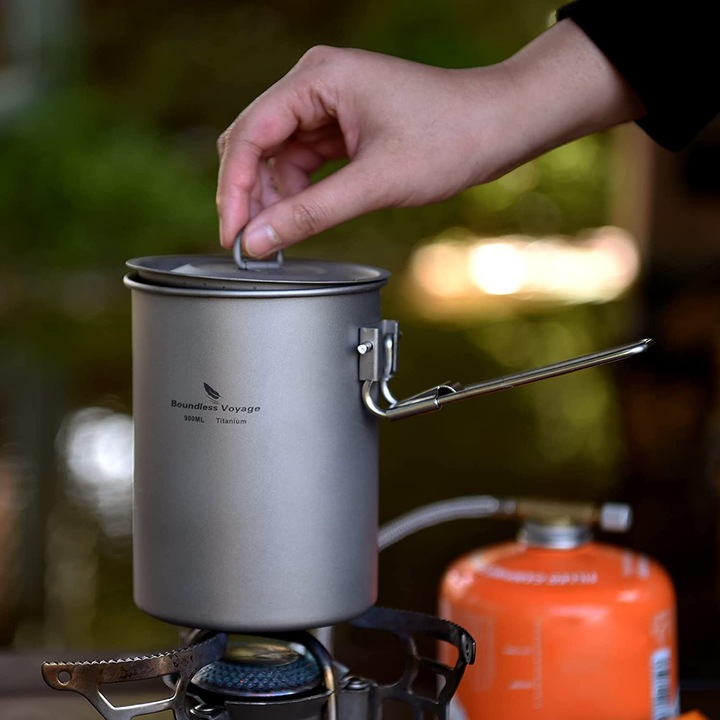 Produktbild IBasingo Camping Topf Titan, 900ml