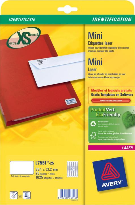 Actual product image Avery Transparent address labels