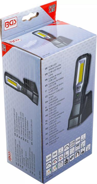 Actual product image BGS COB-LED Work Lamp foldable with charging station (550 lm)