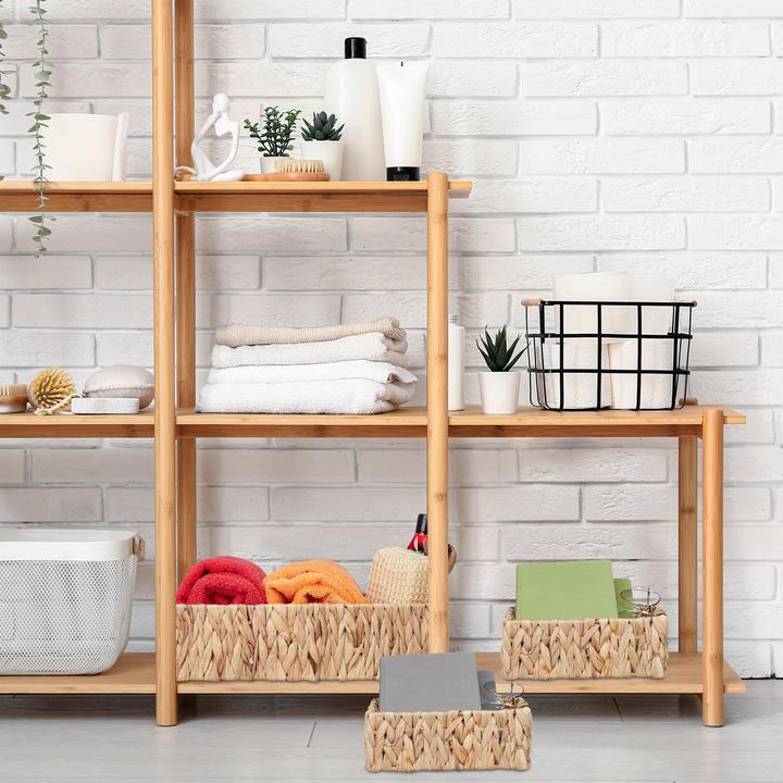 Actual product image Relaxdays 3-piece water hyacinth basket set (3 x, 36 x 22 x 10 cm)