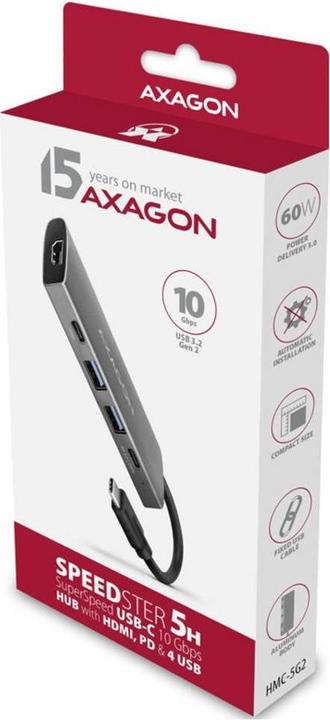 Produktbild Axagon HMC-5G2 (USB-C, 5 Ports)