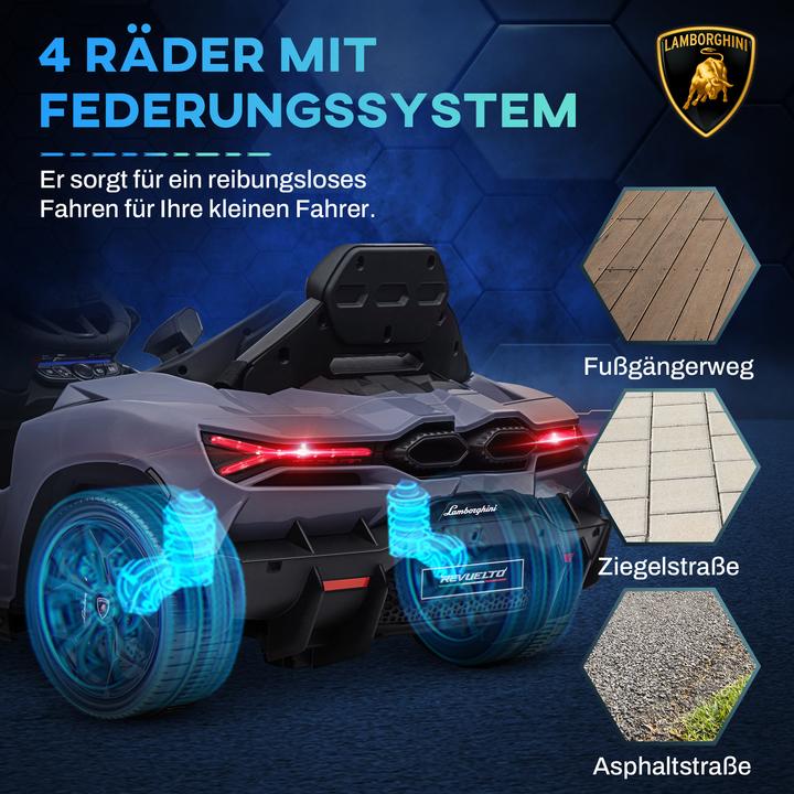 Actual product image Aiyaplay Kinder Elektroauto Kunststoff, Stahl Grau (12 V)