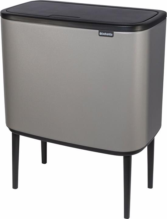 Productafbeelding Brabantia Afvalbak Bo Touch Bin Mineraal Beton Grijs, 3 x 11 L (33 l)