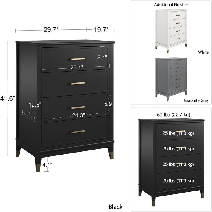 Produktbild CosmoLiving Westerleigh (76 x 50 x 106 cm)