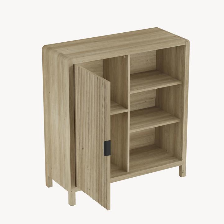 Image du produit En.Casa Kommode Lukkodso 82x75x30 cm Eicheoptik, mittelhell (75 x 30 x 82 cm)