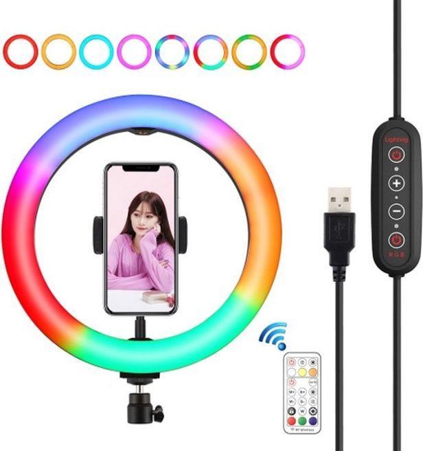 Immagine prodotto Puluz Apparecchio ad anello 10.2" RGBWW 168 Marquee LED & treppiede 165cm (Anello di luce)