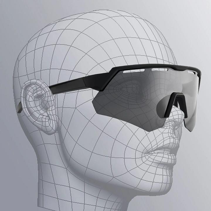 Actual product image Rockbros Polarised Cycling Glasses with UV Protection and Corrective Insert - Gray (Grey)