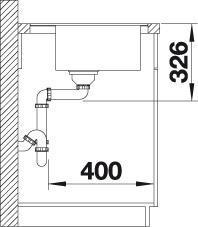 Actual product image Blanco Zenar 5 S-F (Fitted sink with draining board, 90.25 cm, 49.75 cm)