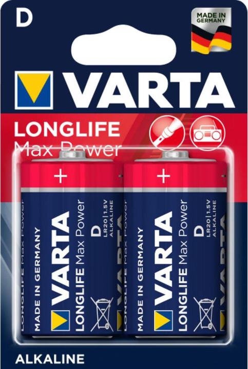 Image du produit Varta Longlife Max Power (2 pcs, D, 17000 mAh)