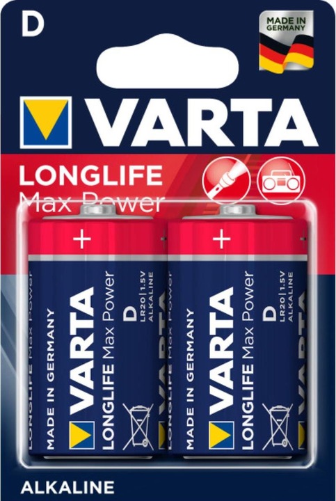 Image du produit Varta Longlife Max Power (2 pcs, D, 17000 mAh)