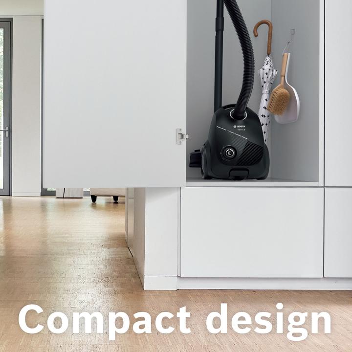 Produktbild Bosch Hausgeräte Vacuum cleaner BGBS2BA2 Bagged, Power 600 W, Dust capacity 3.5 L, Black, Made in Germany