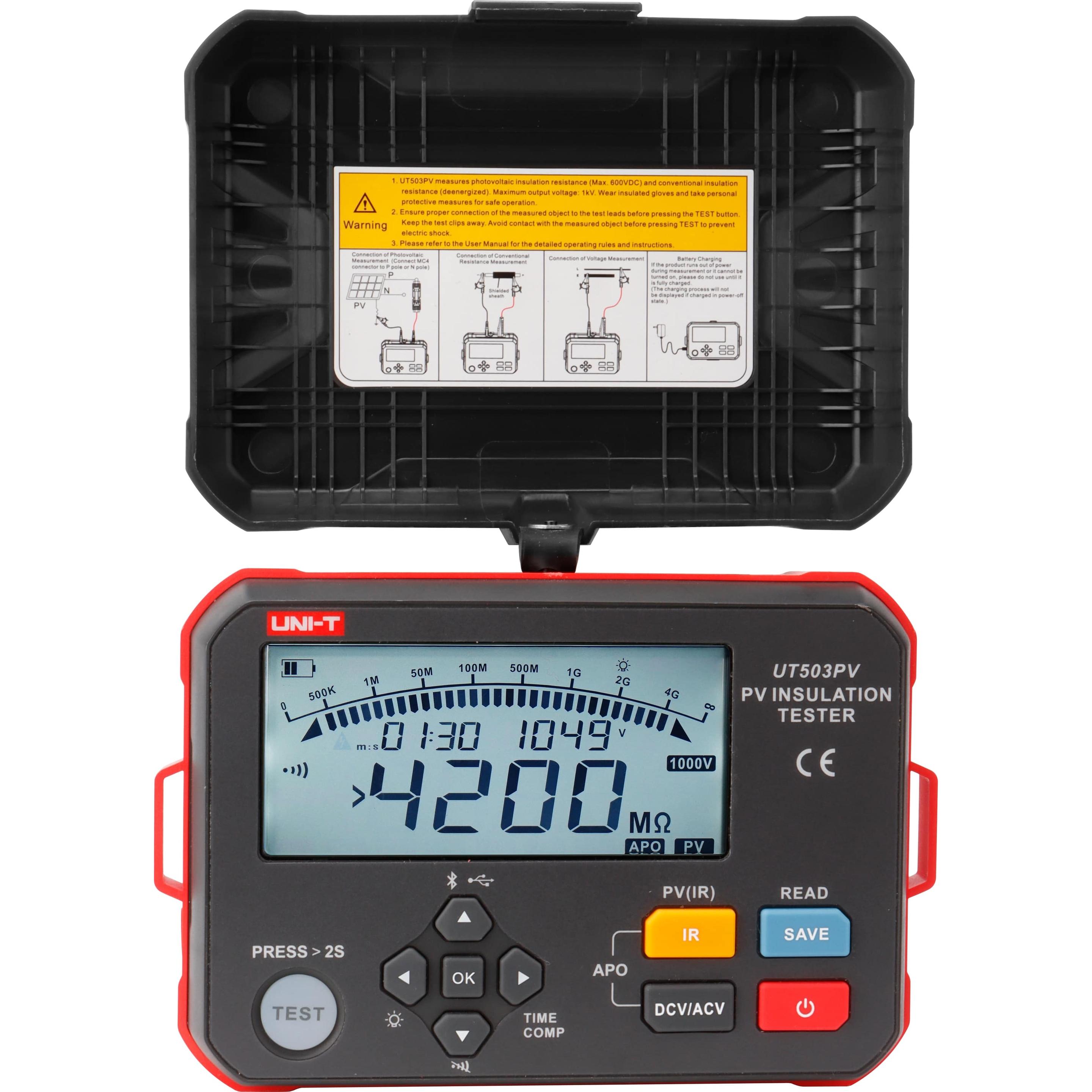 Uni-T, Multimetro, Tester di resistenza di isolamento fotovoltaico UT503PV