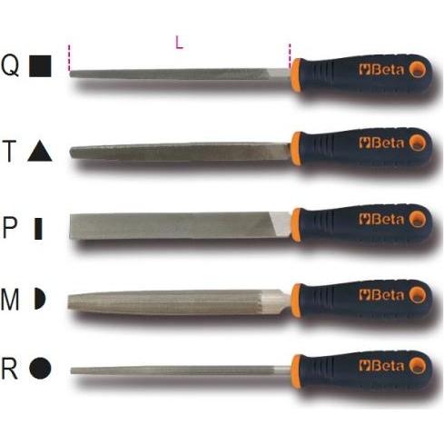 BETA, Raspa + Lima, 017190056 1719BMA8/P Halbsüssfeile, flach mit Griff 200 mm