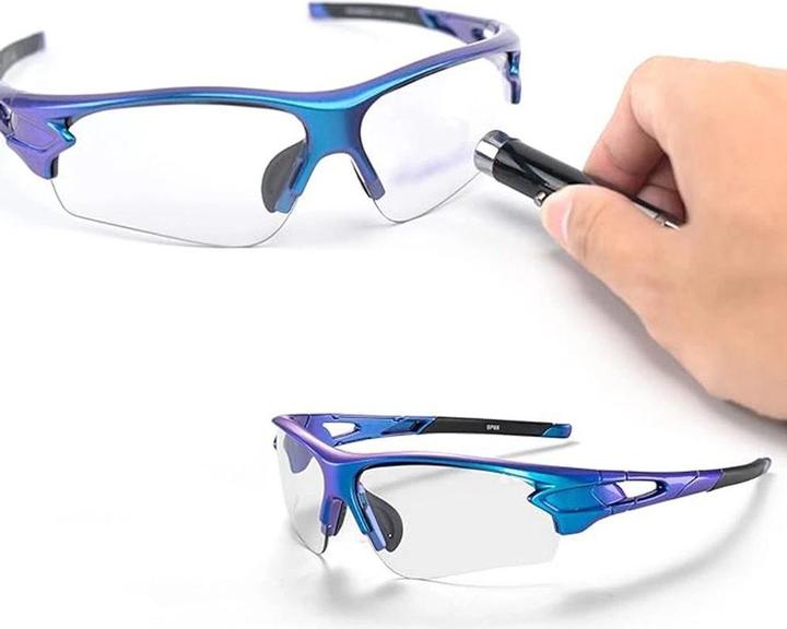 Rockbros 10069 photochromic UV400 cycling glasses - blue (Blue, Blue)