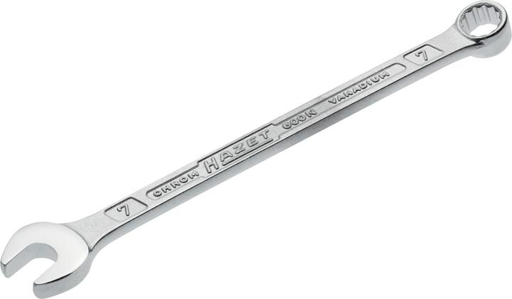 Produktbild HAZET Ring-Maulschlüssel 600N-7 ∙ Aussen Doppel-Sechskant-Tractionsprofil ∙ 7 mm (7 mm)