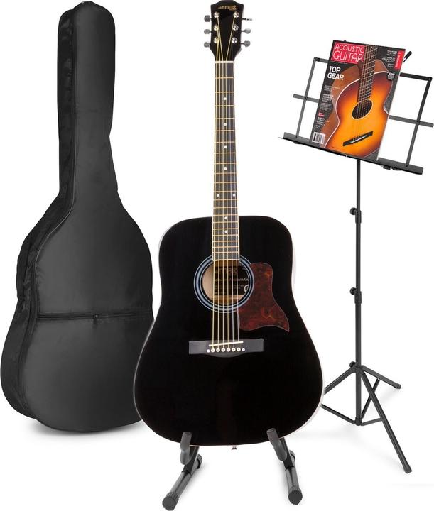 Actual product image Max Music Acoustic guitar for beginners - Solojam Western guitar - incl.Guitar Standard, Music Standard, G (Acoustic guitar, Lindehout, Maple)