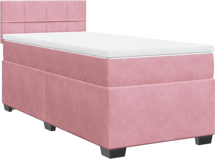 Produktbild vidaXL Bo x springbett mit Matratze 200 x 200 cm Samt (200 x 200 cm)