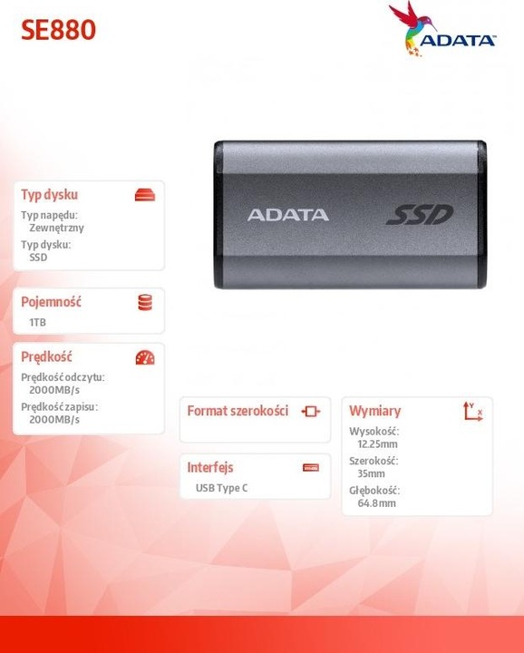 Produktbild Adata SE880 (1000 GB)