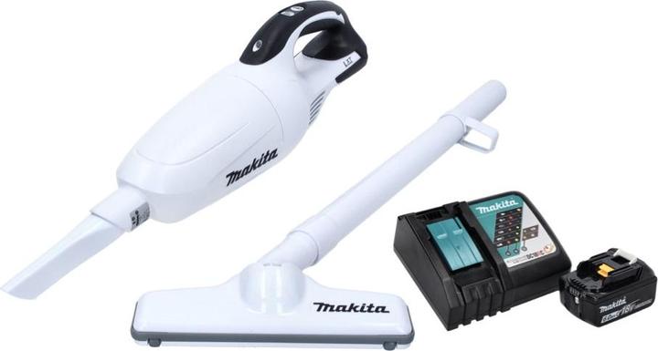 Produktbild Makita DCL 181 FRG1W Akku Staubsauger 18 V Weiss + 1x Akku 6,0 Ah + Ladegerät