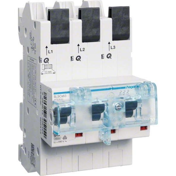 Thumbnail - Hager HAG HTS380C SLS-Schalter 3P Cs 80A Sammelschiene, Elektronikzubehör + Gehäuse