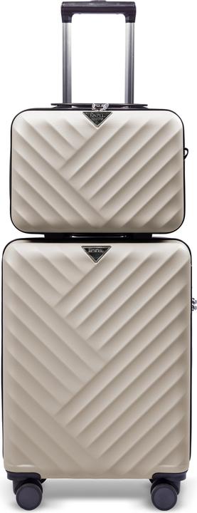 Actual product image Feru Malibu 55 cm suitcase and small bag, khaki