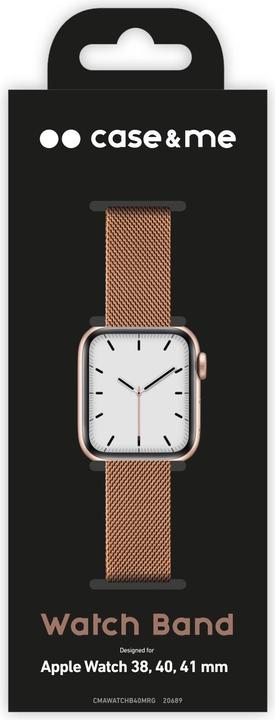 Actual product image Caseme Apple Watch 38/40/41 mm band with magnetic closure (41 mm, 38 mm, 40 mm, Stainless steel)