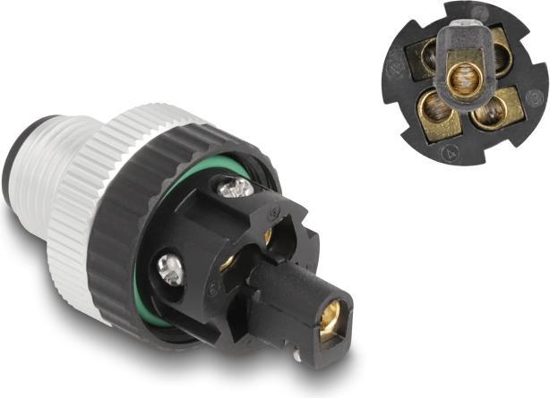 Actual product image Delock M12 plug connector A-coded 5 pin plug for mounting