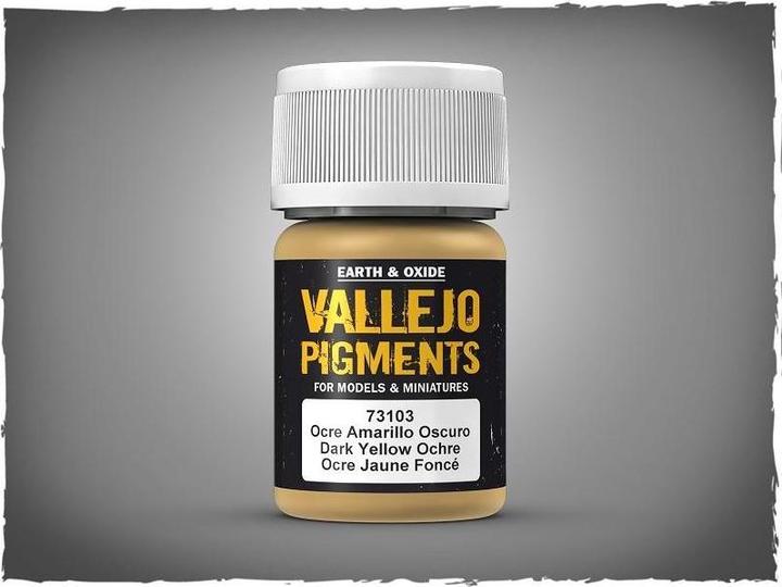 Produktbild Vallejo VAL-73.103 - Pigments - Dark Yellow Ocre, 35 ml (35 ml)