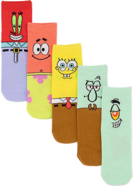Actual product image Spongebob Squarepants Socks (pack of 5) (5-pack, 22 - 24)
