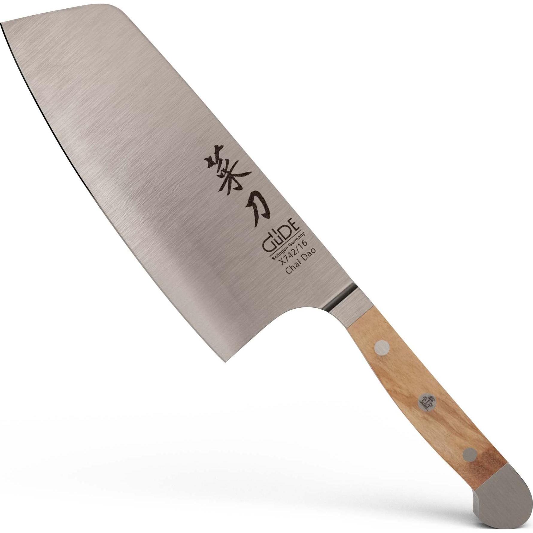 Güde Solingen Alpha Kochmesser Chai Dao Olive 16 cm (16 cm) (X742/16)