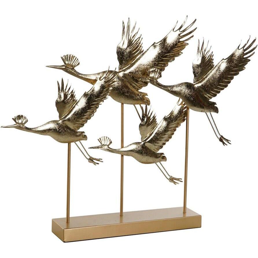 DKD Home Decor, Deko Objekt, Deko-Figur Gold Vogel 64 x 9 x 51 cm 64 x 8,6 x 51 cm