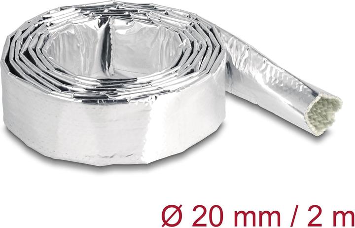 Produktbild Delock Kabelschlauch aus Glasfasergeflecht und Aluminium 2 m (Kabelschlauch, 200 cm)