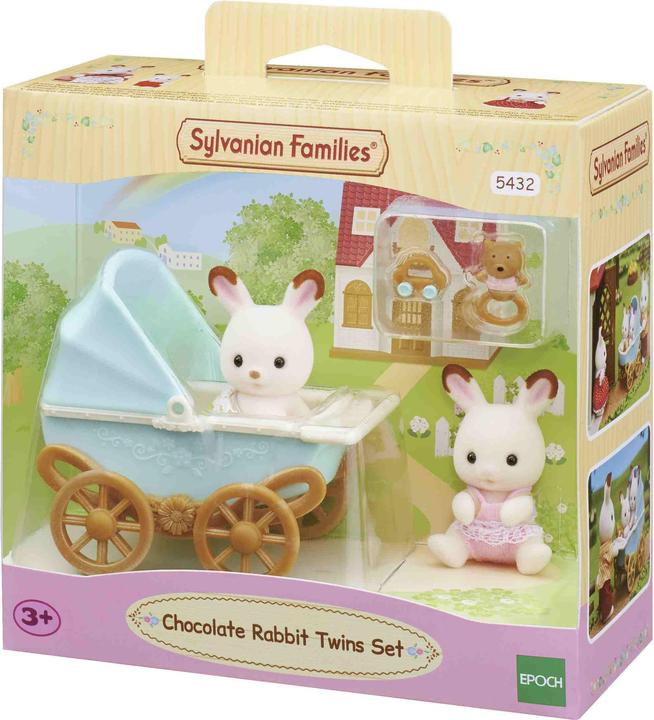 Sylvanian Families Chocolade Konijn Tweeling Baby's & Kinderwagen