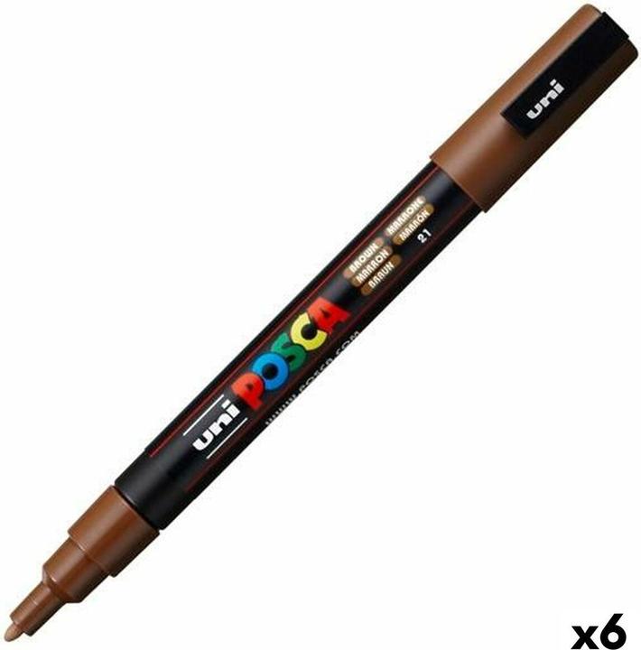 Posca PC-3M Brown brand (6 pieces) (Brown, 6 x)