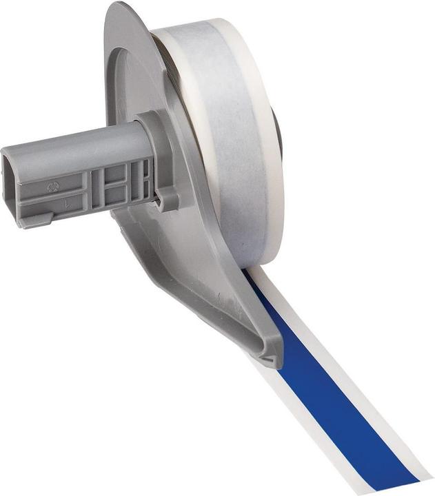 Actual product image Brady M7C-500-595-BL, vinyl tape, blue, glossy, 12.70 mm x 15.24 m, permanent, continuous (1.27 cm)