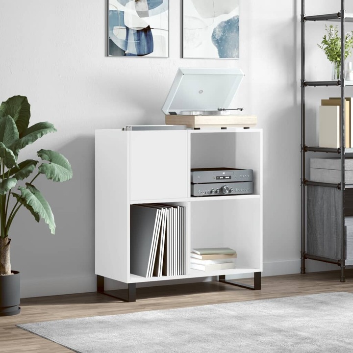 Immagine prodotto VidaXL Plattenschrank Hochglanz-Weiss 84,5x38x89 cm (84,5 x 38 x 89 cm)
