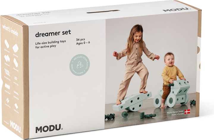 Modu Dreamer Set - Set di costruzioni XXL Giocattolo di equilibrio, scivolo, altalena