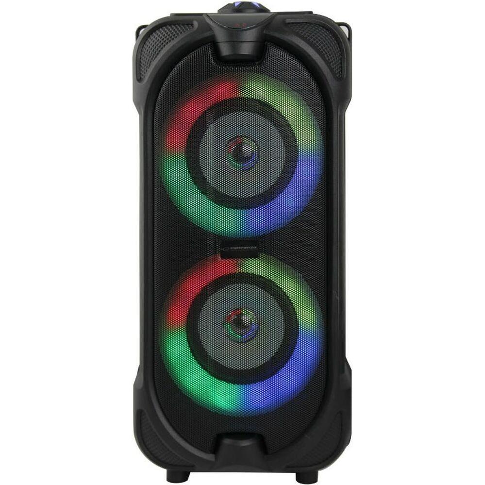 Thumbnail - Esperanza EP157 BT FM LED RGB Lautsprecher Schwarz 10W (5 h, Akkubetrieb), Bluetooth Lautsprecher, Schwarz